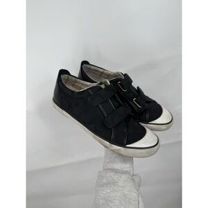 Coach Britt Jacquard Logo Sneaker Women 7.5B Black Preppy Designer Academia